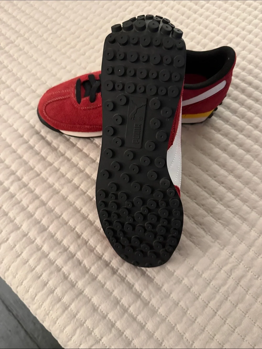 Puma Easy Riders red suede sneakers